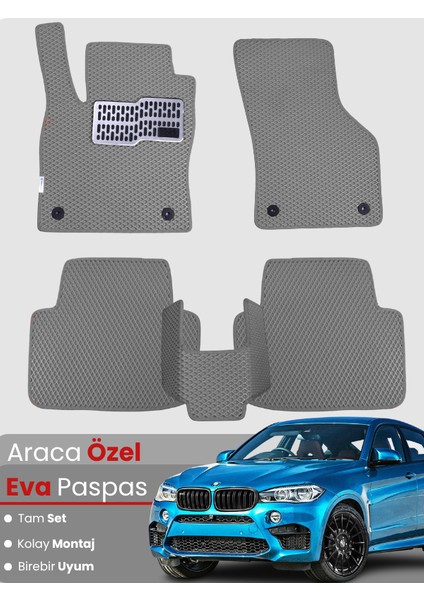Bmw X6 E71 (2008-2014) Uyumlu Eva Paspas Tam Set–araca Özel,su Geçirmez,hızlı ve Kolay Montaj