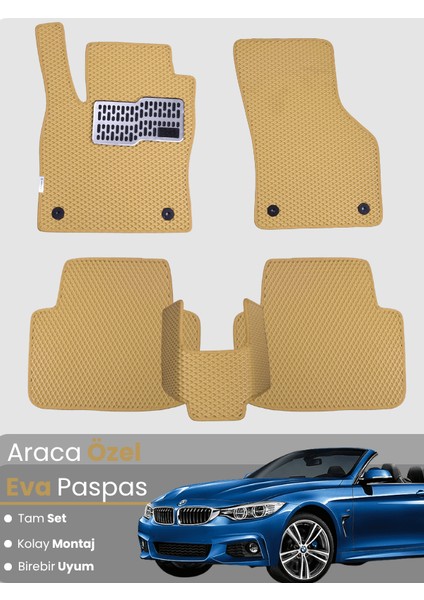 Bmw 3 Serisi E93 Cabrio (2005-2013) Uyumlu Eva Paspas Tam Set–araca Özel,su Geçirmez