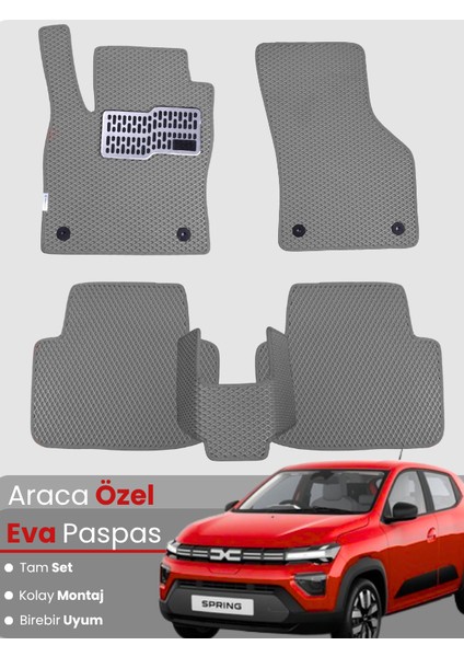 Dacia Spring Elektrikli (2021-2025) Uyumlu Eva Paspas Tam Set–araca Özel,su Geçirmez,kolay Montaj