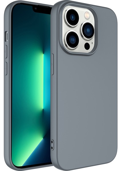 iPhone 14 Pro Max Kılıf Esnek Lsr Lansman Kapak - Gri