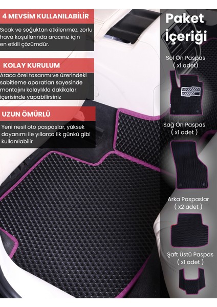 Ford Puma (2020-2024) Uyumlu Eva Paspas Tam Set–araca Özel,su Geçirmez,kolay Montaj