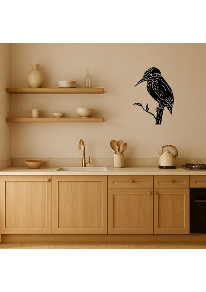 Renkli Yalıçapkını Mdf Dekoratif Tablo - BRF13763-6820 fiyatları