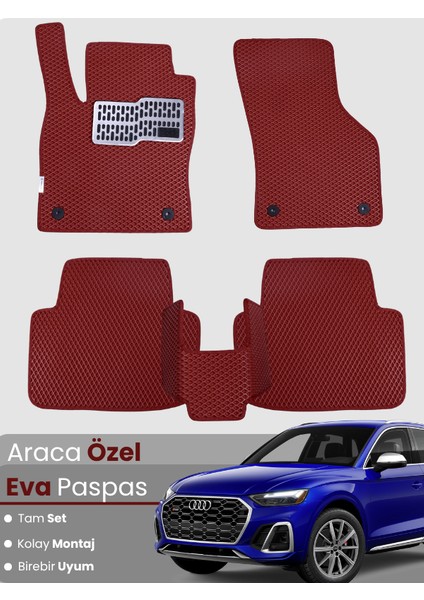Audi Q5 (2017-2025) Uyumlu Eva Paspas Tam Set–araca Özel,su Geçirmez,hızlı ve Kolay Montaj
