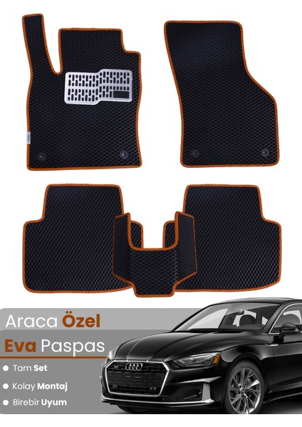 Audi A5 (2016-2025) Uyumlu Eva Paspas Tam Set–araca Özel,su Geçirmez,hızlı ve Kolay Montaj