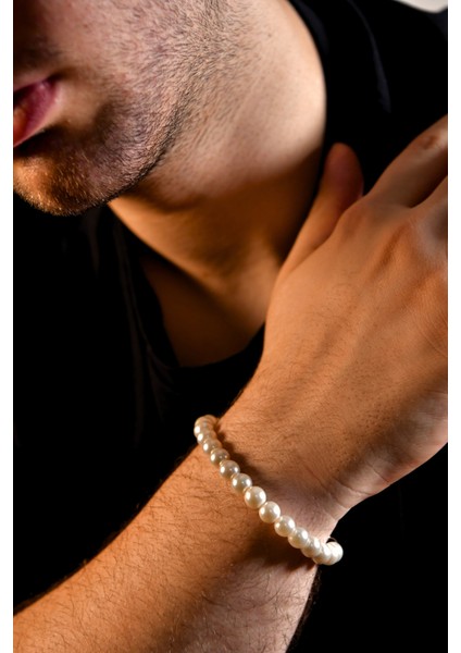 Inci Taşlı Unisex Bileklik 8mm