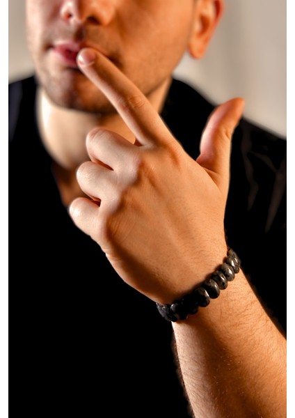 Spektrolit Özel Kesim Doğal Taş Unisex Bileklik