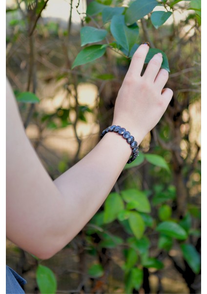 Spektrolit Özel Kesim Doğal Taş Unisex Bileklik modelleri