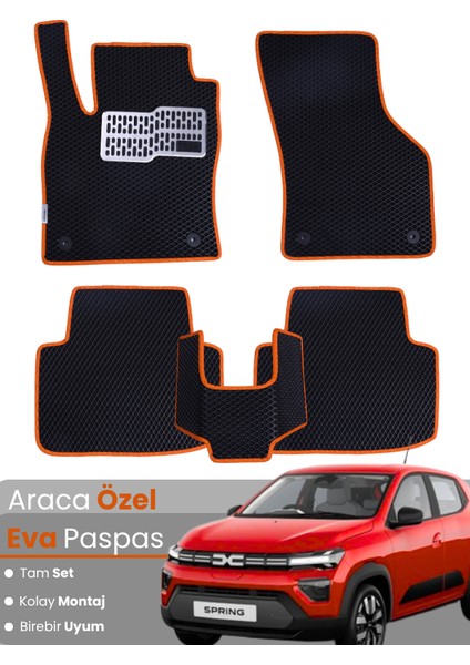 Dacia Spring Elektrikli (2021-2025) Uyumlu Eva Paspas Tam Set–araca Özel,su Geçirmez,kolay Montaj