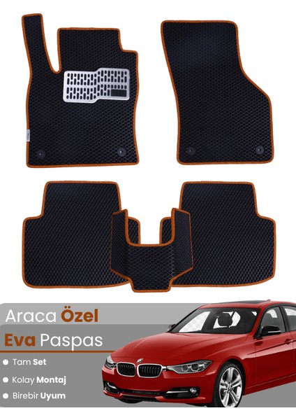 Bmw 3 Serisi F30 Sedan (2012-2019) Uyumlu Eva Paspas Tam Set–araca Özel,su Geçirmez