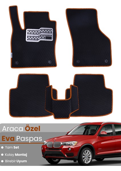 Bmw X3 E83 (2003-2010) Uyumlu Eva Paspas Tam Set–araca Özel,su Geçirmez,hızlı ve Kolay Montaj
