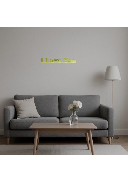 Sevgi Dolu I Love You Altın Aynalı Tablo - BRF14907-9849 indirimleri