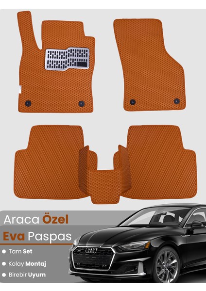 Audi A5 (2016-2025) Uyumlu Eva Paspas Tam Set–araca Özel,su Geçirmez,hızlı ve Kolay Montaj
