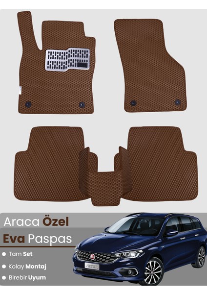 Fiat Egea Stationwagon (2017-2025) Uyumlu Eva Paspas Tam Set–araca Özel,su Geçirmez