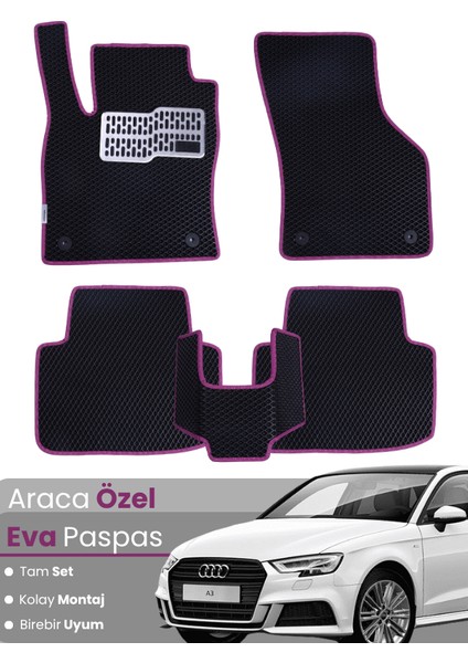 Audi A3 Hatchback (2013-2020) Uyumlu Eva Paspas Tam Set–araca Özel,su Geçirmez,kolay Montaj
