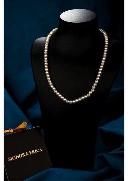 Inci Taşlı Unisex Kolye 6mm