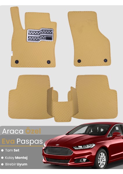 Ford Mondeo (2015-2022) Uyumlu Eva Paspas Tam Set–araca Özel,su Geçirmez,kolay Montaj