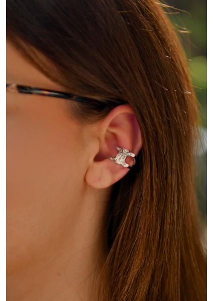 Baget Taşlı Hilal Model/at Nalı Earcuff fırsatları