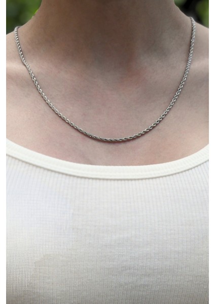 Burgu Model Unisex Çelik Zincir Kolye 2 mm fırsatları