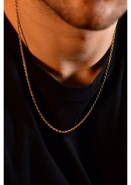 Burgu Model Unisex Çelik Zincir Kolye 2 mm modelleri