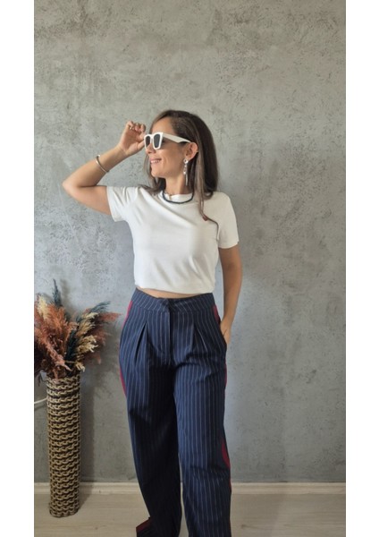 Çizgili Palazzo Pantolon