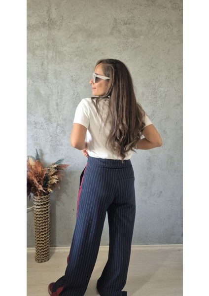 Çizgili Palazzo Pantolon modelleri