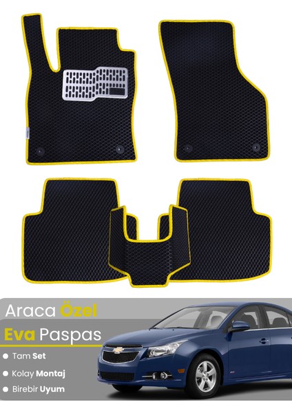 Chevrolet Cruze (2008-2014) Uyumlu Eva Paspas Tam Set–araca Özel,su Geçirmez,kolay Montaj