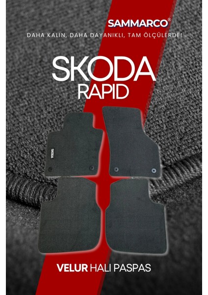 Skoda Rapid Halı Paspas Velur Paspas Kumaş Paspas Oto Paspas modelleri