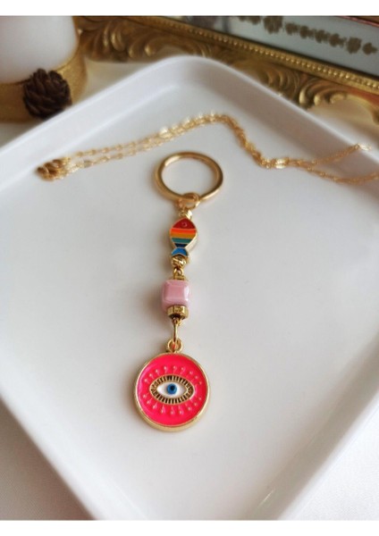 Fuşya Nazar Boncuklu Hediyelik Anahtarlık (10,5 Cm) modelleri
