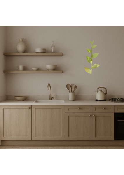 Geometrik Yaprak Desenli Iç Mekan Altın Aynalı Tablo - BRF15015-6282 modelleri