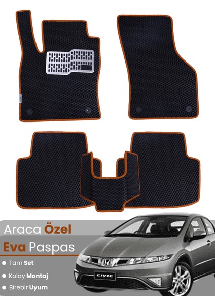 Honda Civic Euro Hatchback (2003-2005) Uyumlu Eva Paspas Tam Set–araca Özel Tasarım