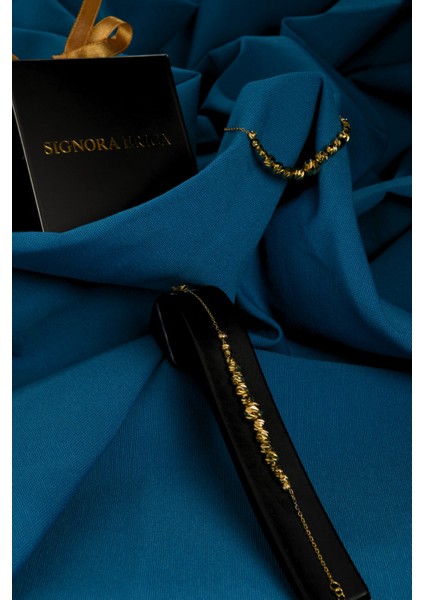 Küçükten Büyüğe Dizili Dorika Top Model Kadın Çelik Bileklik modelleri