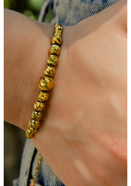 Küçükten Büyüğe Dizili Dorika Top Model Kadın Çelik Bileklik indirimleri