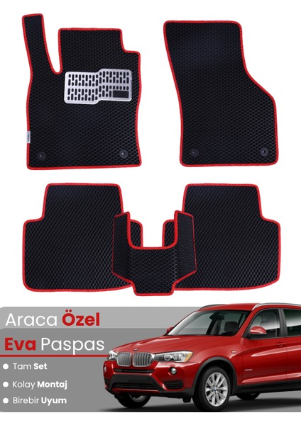 Bmw X3 E83 (2003-2010) Uyumlu Eva Paspas Tam Set–araca Özel,su Geçirmez,hızlı ve Kolay Montaj