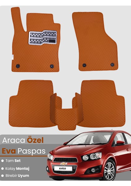 Chevrolet Aveo (2012-2015) Uyumlu Eva Paspas Tam Set–araca Özel,su Geçirmez,kolay Montaj