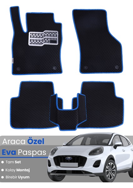 Ford Puma (2020-2024) Uyumlu Eva Paspas Tam Set–araca Özel,su Geçirmez,kolay Montaj