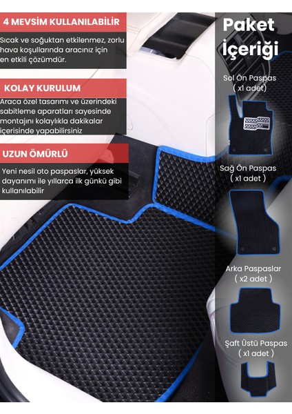 Ford Puma (2020-2024) Uyumlu Eva Paspas Tam Set–araca Özel,su Geçirmez,kolay Montaj