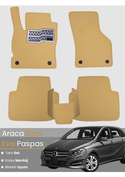 Mercedes Benz B Serisi W246 (2012-2018) Uyumlu Eva Paspas Tam Set – Araca Özel Tasarım
