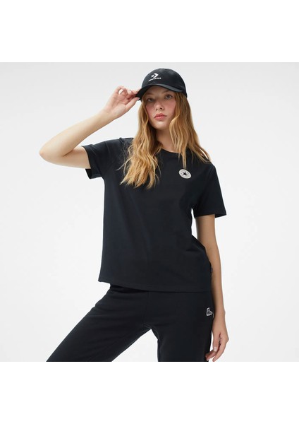 Converse Chuck Patch Kadın Siyah Tişört CVW5T108-BLK