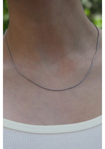 Yılan Model Unisex Çelik Zincir Kolye 1 mm modelleri