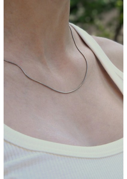 Yılan Model Unisex Çelik Zincir Kolye 1 mm fırsatları