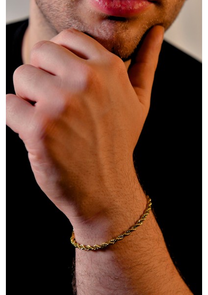 Burgu Model Unisex Çelik Zincir Bileklik 4 mm fiyatları