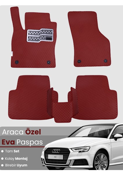 Audi A3 Hatchback (2013-2020) Uyumlu Eva Paspas Tam Set–araca Özel,su Geçirmez,kolay Montaj