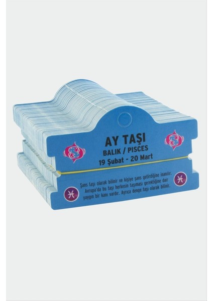 Sepetim Ay Taşı - Balık Burç Bileklik Kartı-Mavi fiyatları