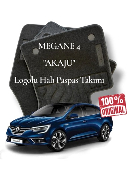 Megane 4 Akaju Logolu Siyah Halı Paspas Takımı 8201692017