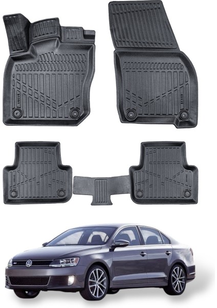 Volkswagen Jetta 2011+ Uyumlu Araca Özel Lüx 4d Paspas