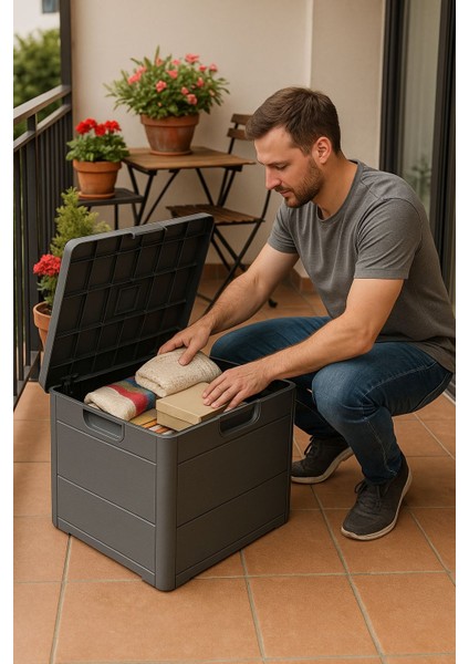 Sandık 120 Lt Organizer Kapaklı Bahçe, Balkon, Kiler Sandığı Çok Amaçlı Demonte modelleri