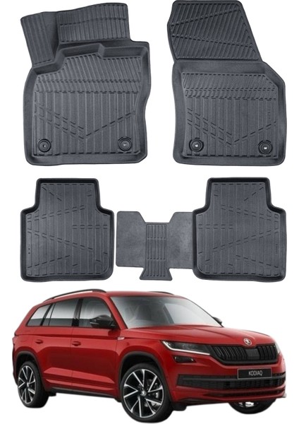 Skoda Kodiaq 2016-2024 Uyumlu Araca Özel Lüx 4d Paspas