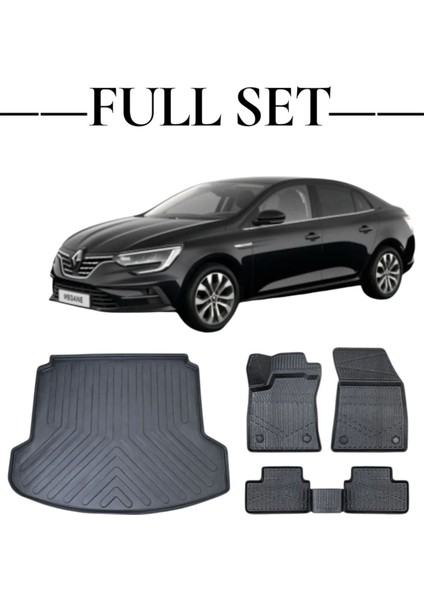 Renault Megane 4 Araca Özel Bagaj Havuzu ve 4d Paspas Takımı Premium