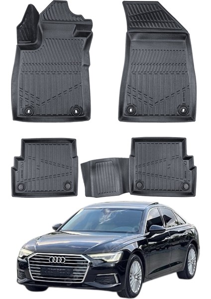 Audi A6 2018- Uyumlu Araca Özel Lüx 3D Paspas