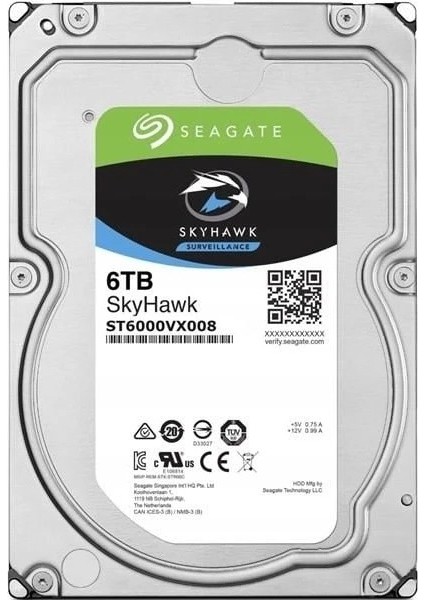 Hello Papana Seagate 3.5 Skyhawk 6tb 5900RPM 256MB Sata3 Güvenlik HDD ST6000VX008 (7/24)